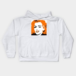 Marilyn so Lovely in Orange and Black Kids Hoodie